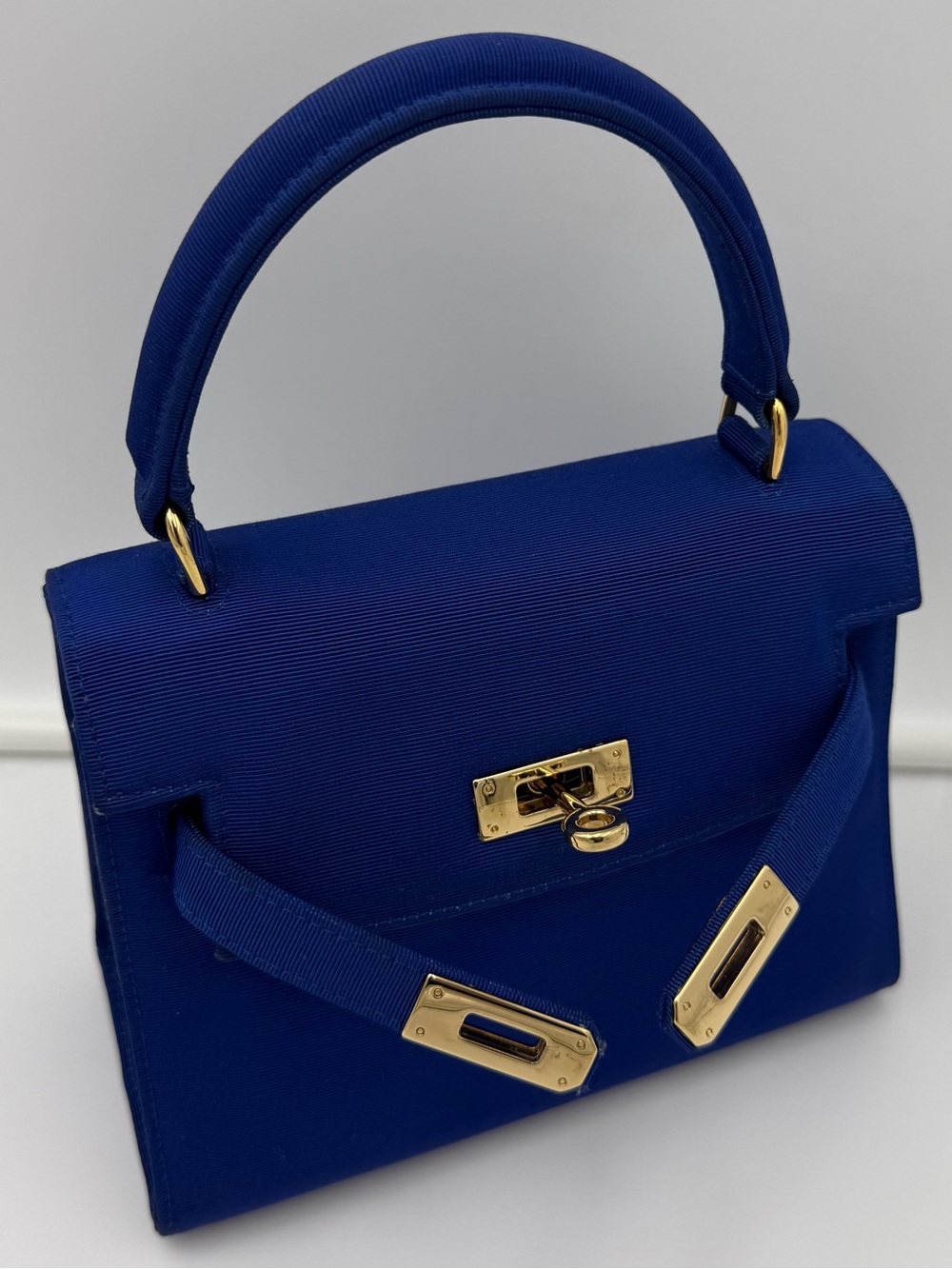 🇮🇹COLOMBO 1937 MILANO • MINI 18 Crossbody Bag in Blue Silk • Made in ITALY - Picture 13 of 16
